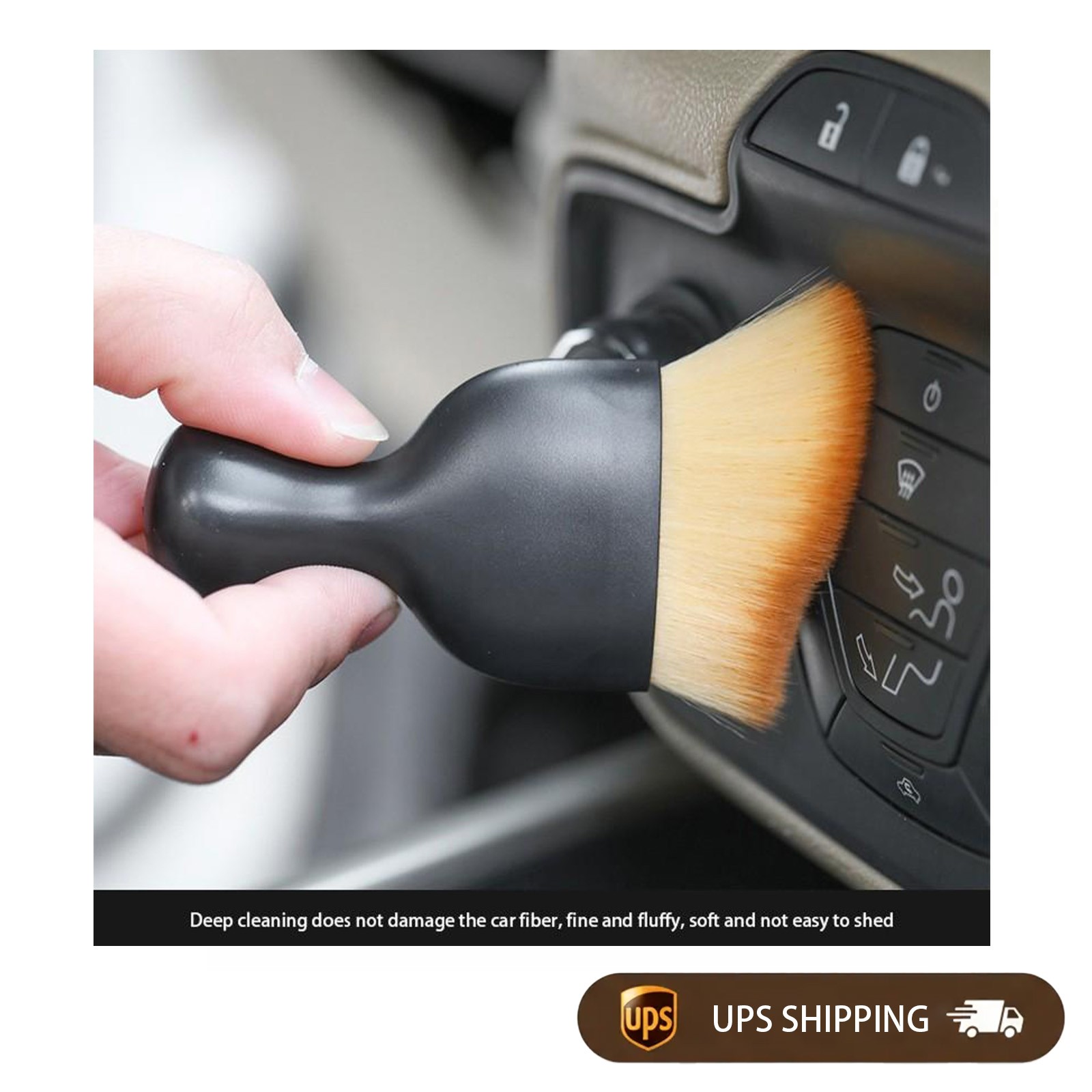 Auto Interior Detail Dust Brush SOFT Bristles Dashboard Screen/Vent Cleaning