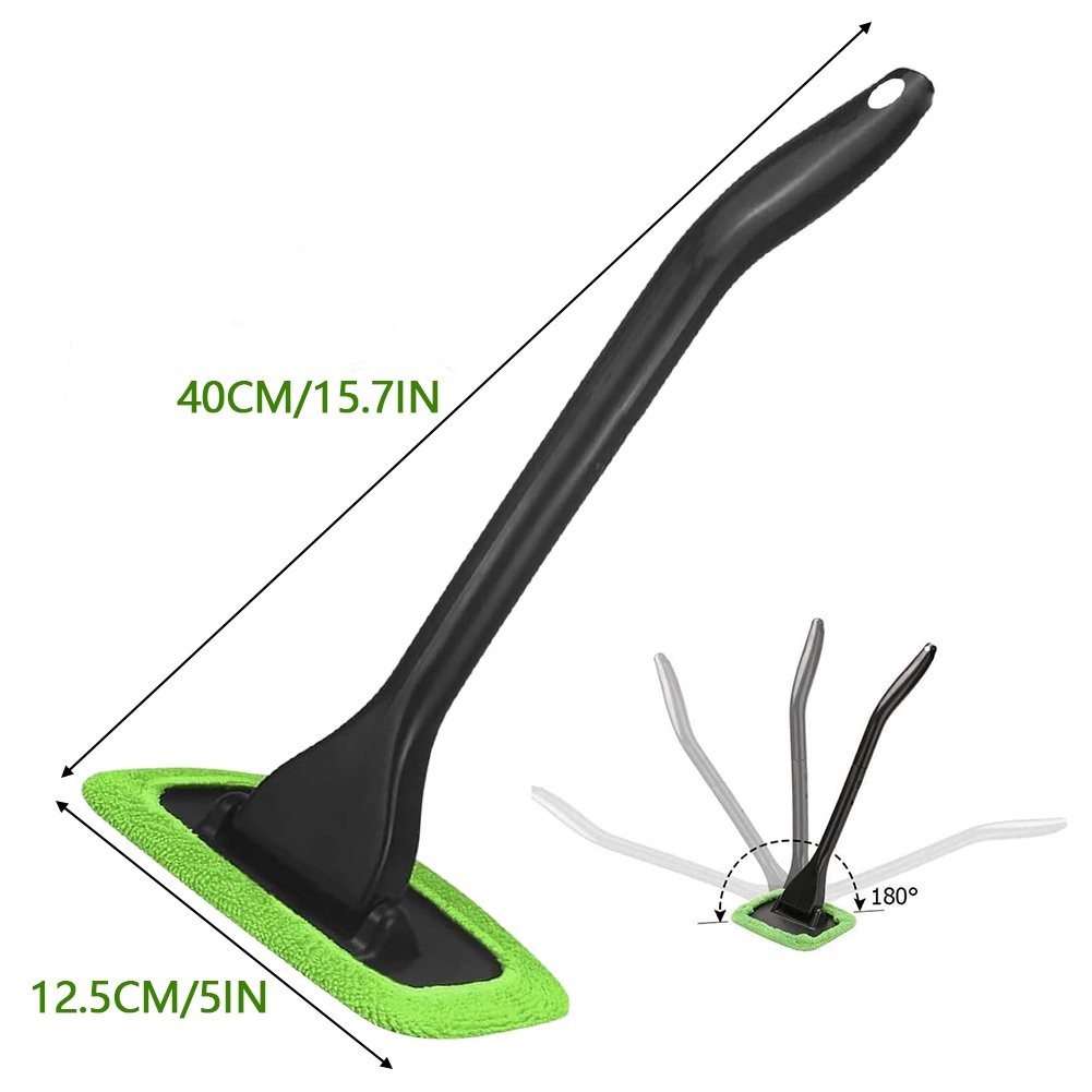 5 Reusable Pad & 1×Windshield Cleaning Tool Car Window Wiper Cleaner Glass Brush