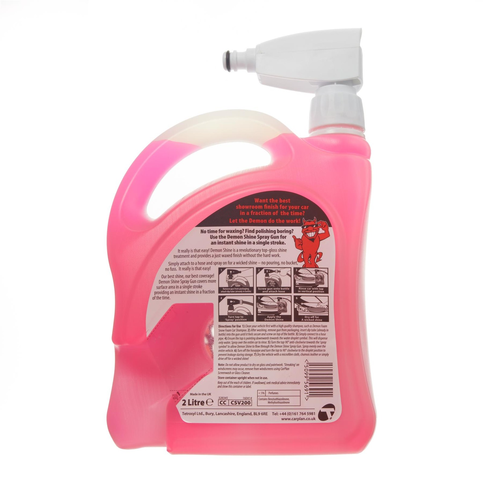 Carplan Demon Shine Spray On Shine Car Wax Polish Spray & Wipe 2L Gun