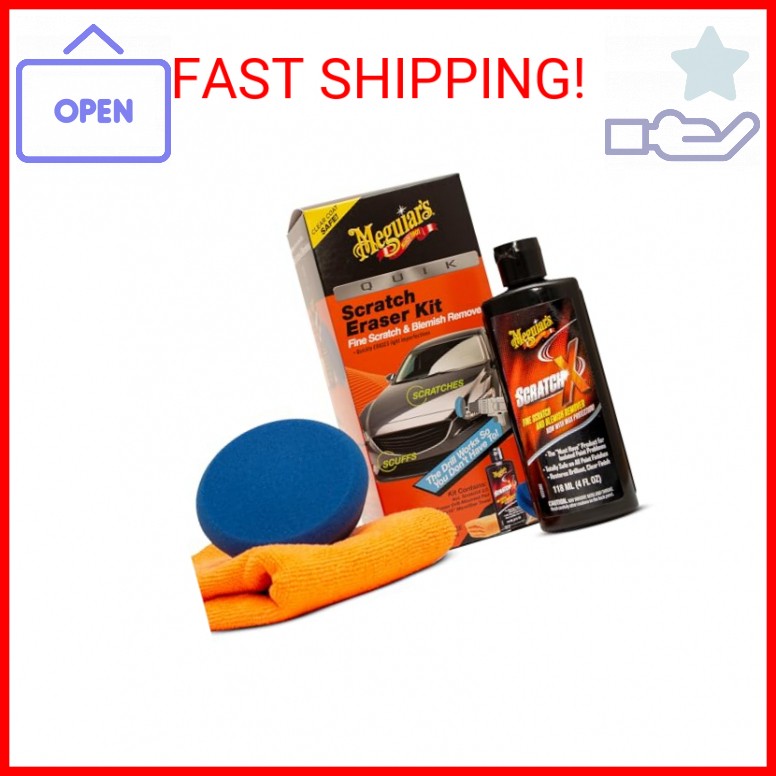 Meguiar’s Quik Scratch Eraser Kit, Car Scratch Remover for Repairing Surface Ble