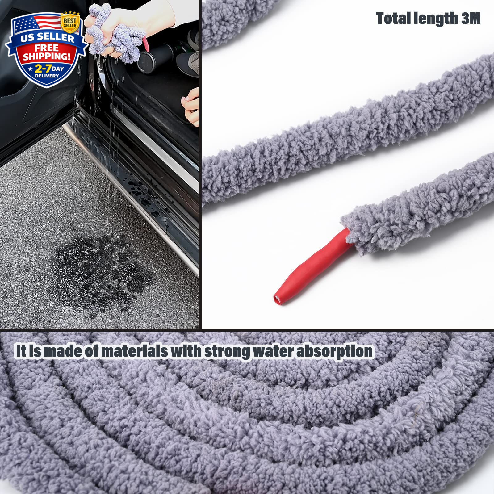 10 Feet Soft Water Absorbent Rope Tint Tools, Window Tint Film Install Water …