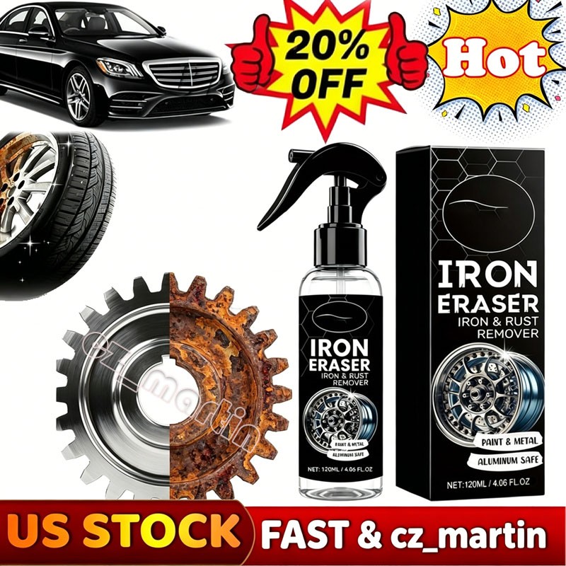 Iron Eraser Rust Remover Spray Car Wheel Paint Brake Dust Fast Cleaner New 2026