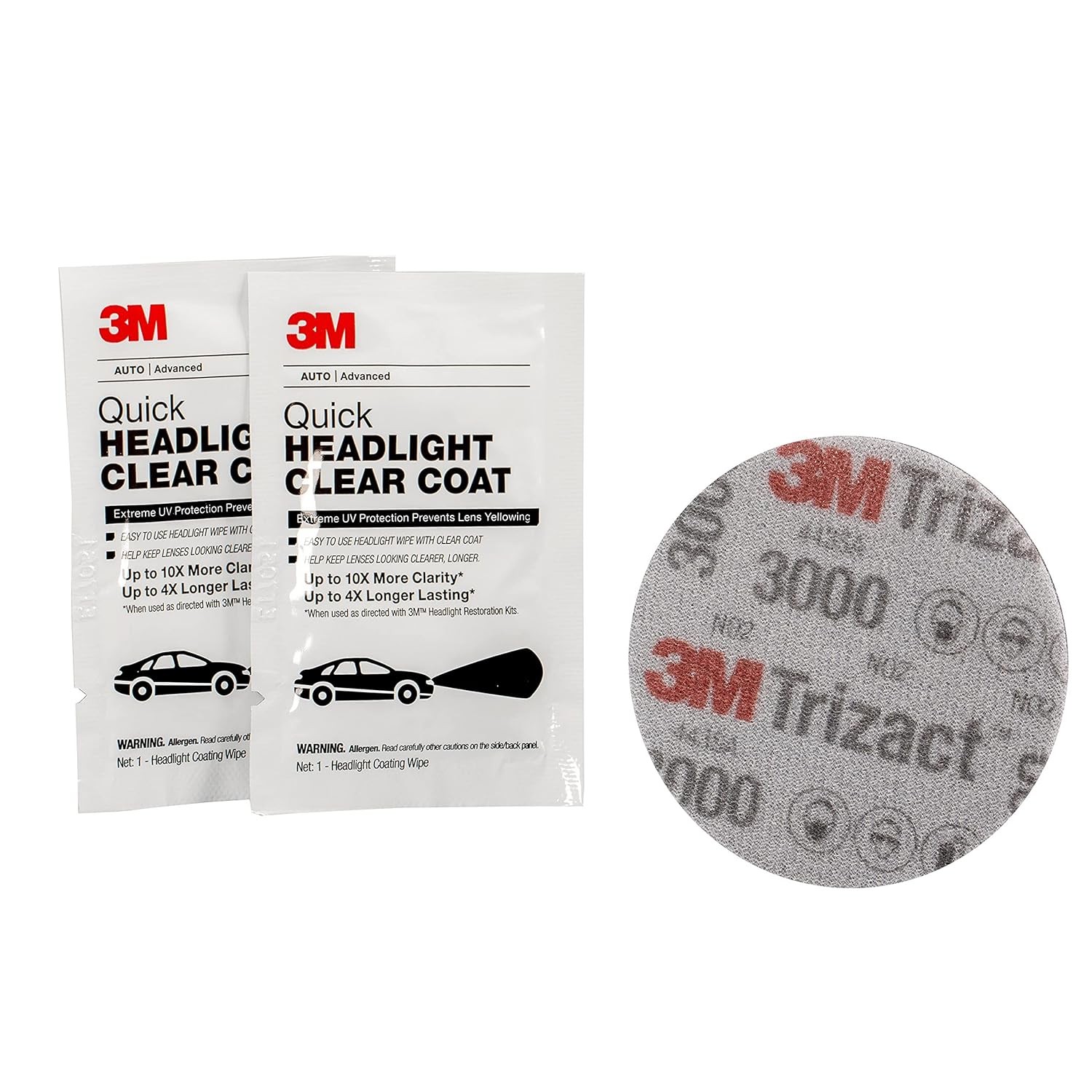 3M Quick and Easy Headlight Restoration Kit, Removes Light Yellowing in…