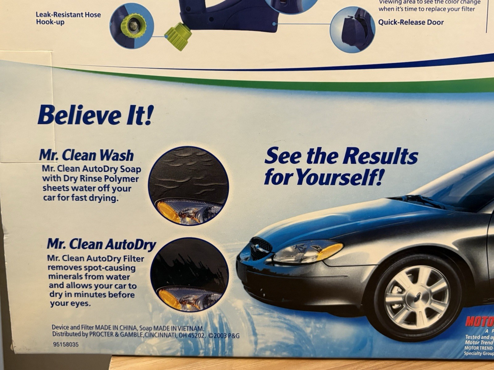 Mr. Clean Auto Dry CarWash Spray System Kit w/ Soap Starter Filter Spot Free NEW