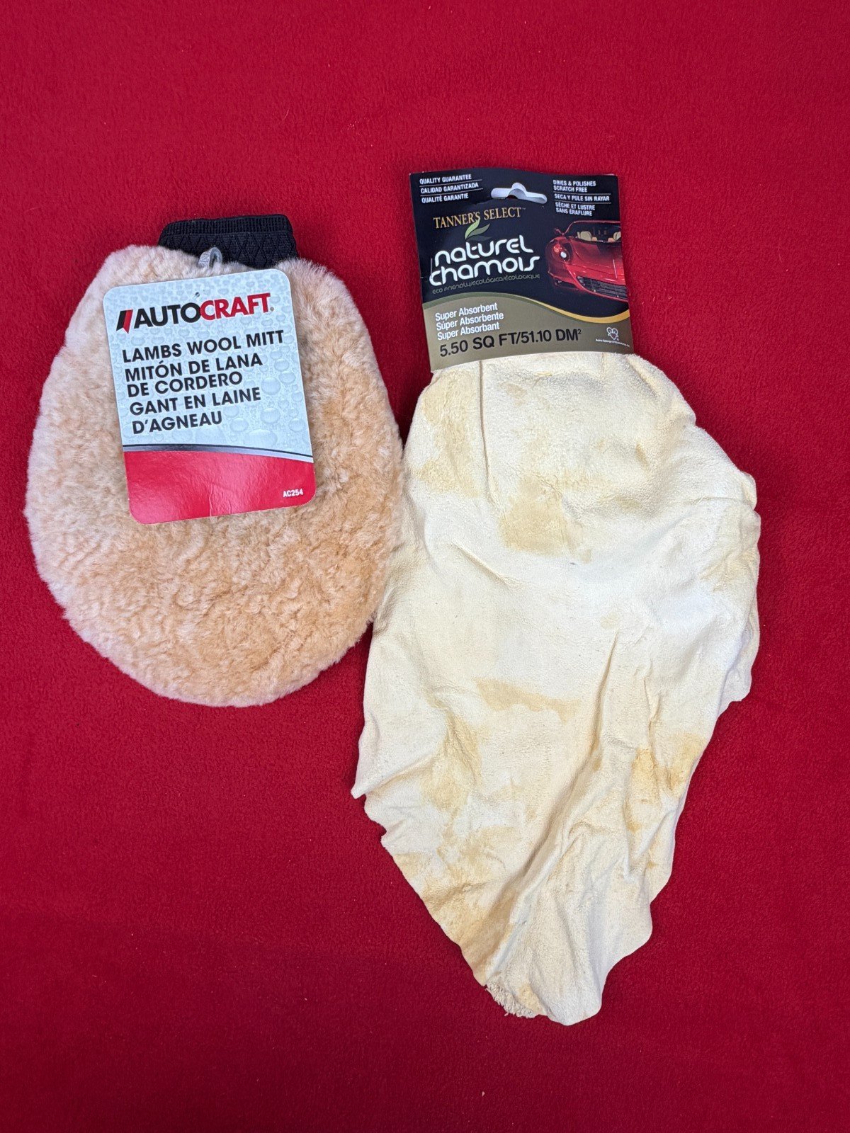 Lambs Wool Mitt &Tanners Select Naturel Chamois 5.50 SQ Ft Sheepskin