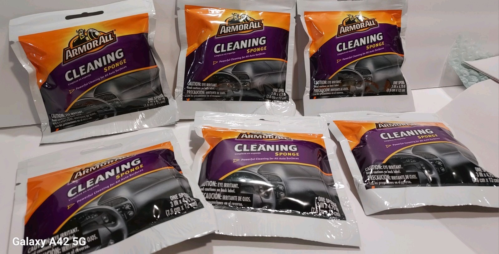 Armor All Car Cleaning Sponges Pk of 6, Powerful Cleaning for all car surfaces