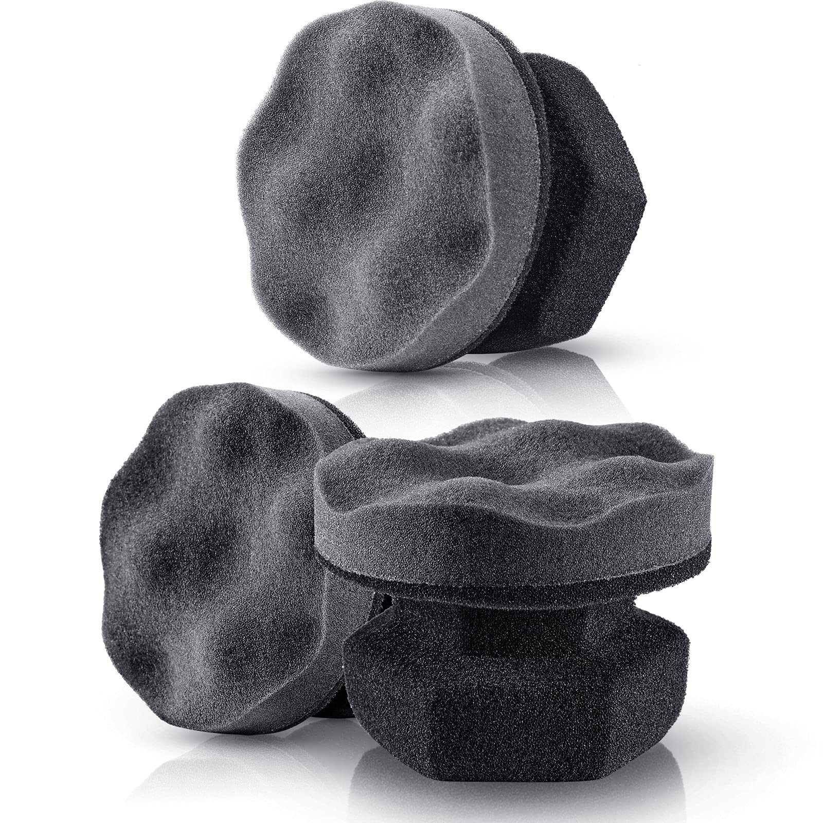 BBTO 3 Pieces Tire Shine Applicator Dressing 3.15 Inch, Gray