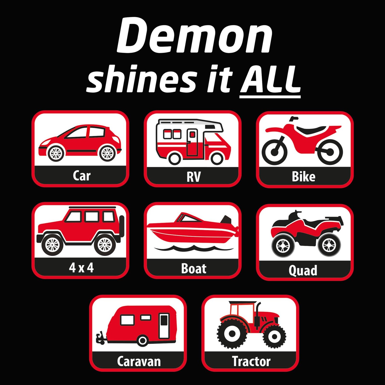 Carplan Demon Shine Spray On Shine Car Wax Polish Spray & Wipe 2L Gun x2