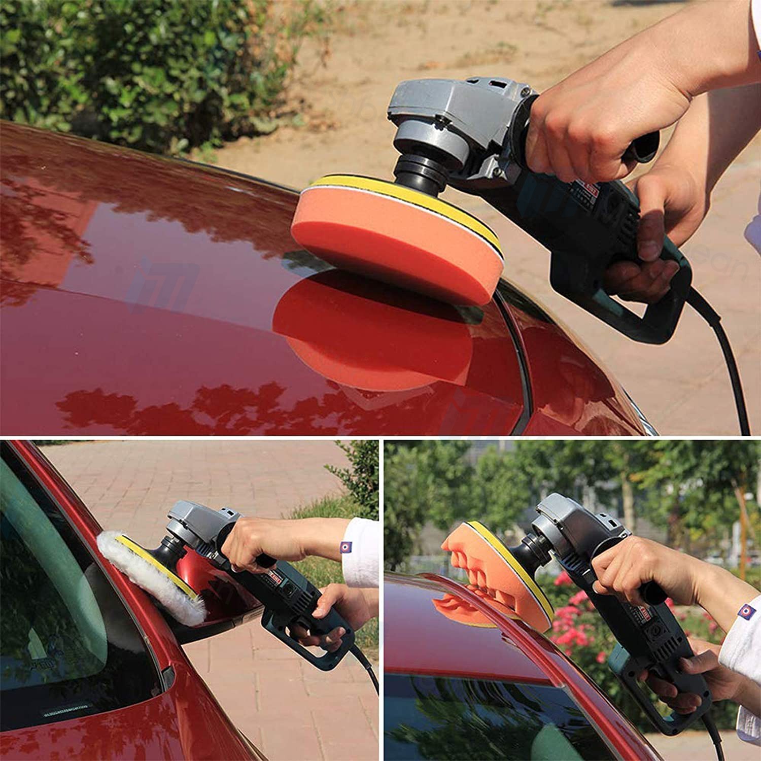 7/6/5/3INCH Car Buffing Pads Polishing for Drill Sponge Kit Waxing Foam Polisher