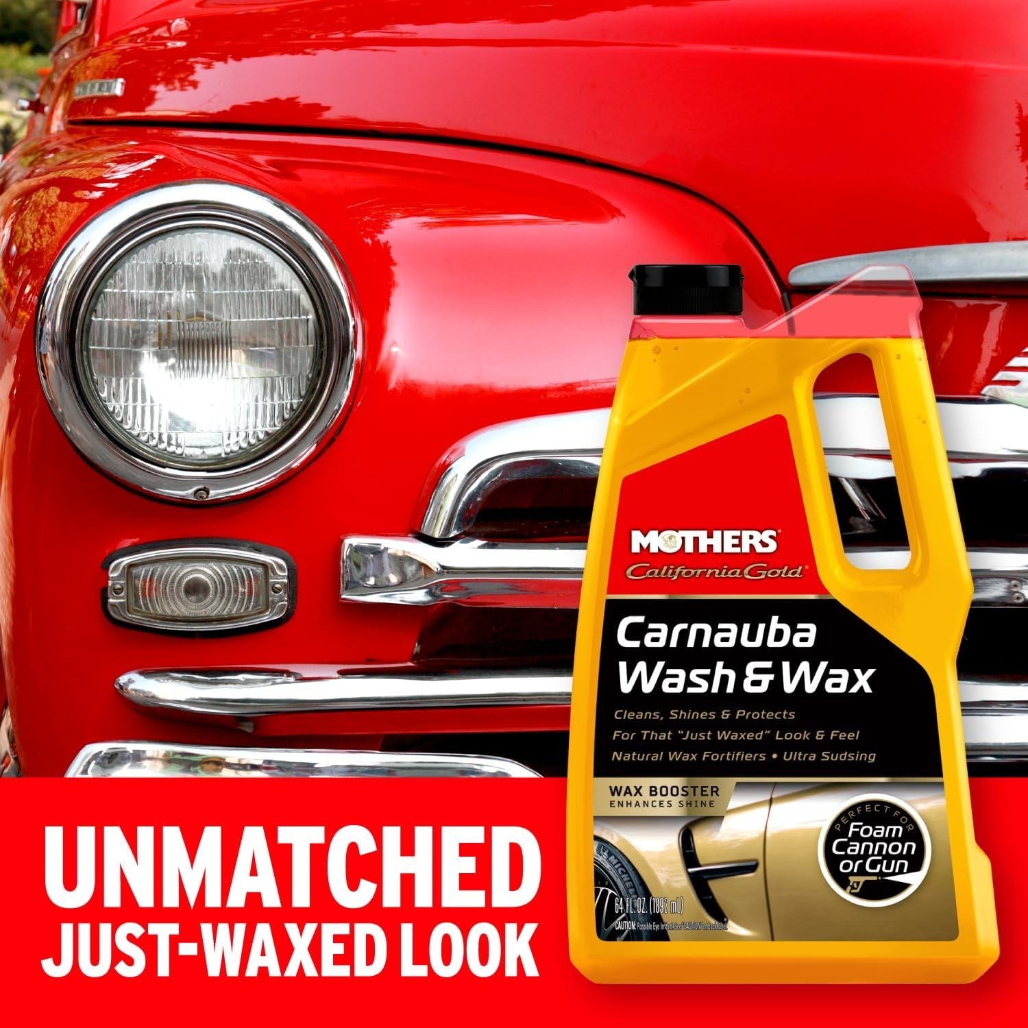 New Wash & Wax Car Shampoo 64 Oz pH Balanced Foaming Cleaner Spot Free Finish