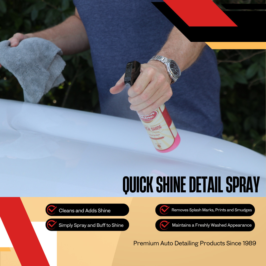 Golden Shine Waterless Car Wash Detailing Kit w Detail Spray and Towels GS-WD