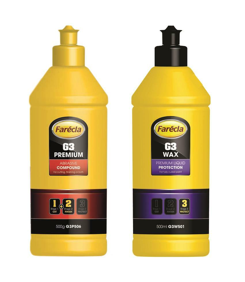 Farecla 500g G3 Premium Abrasive Compound + 500ml G3 Wax Liquid Protection