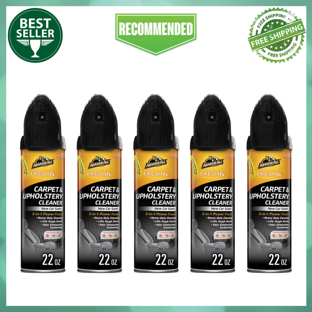 Armor All FRESH fx Car Foam Cleaner – Deep Clean & Refresh, 22 oz (Pack of 5)