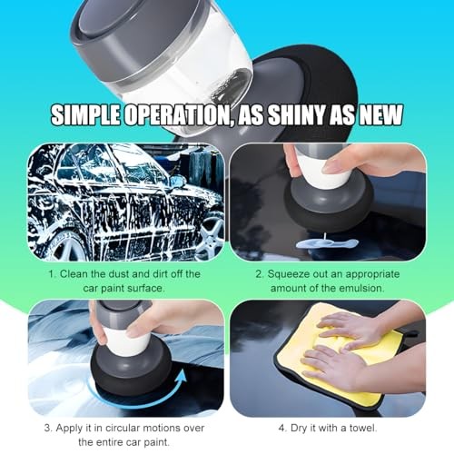 Car Flow Tire Shine Applicator, Reusable Non-Drip Streak-Free Tire