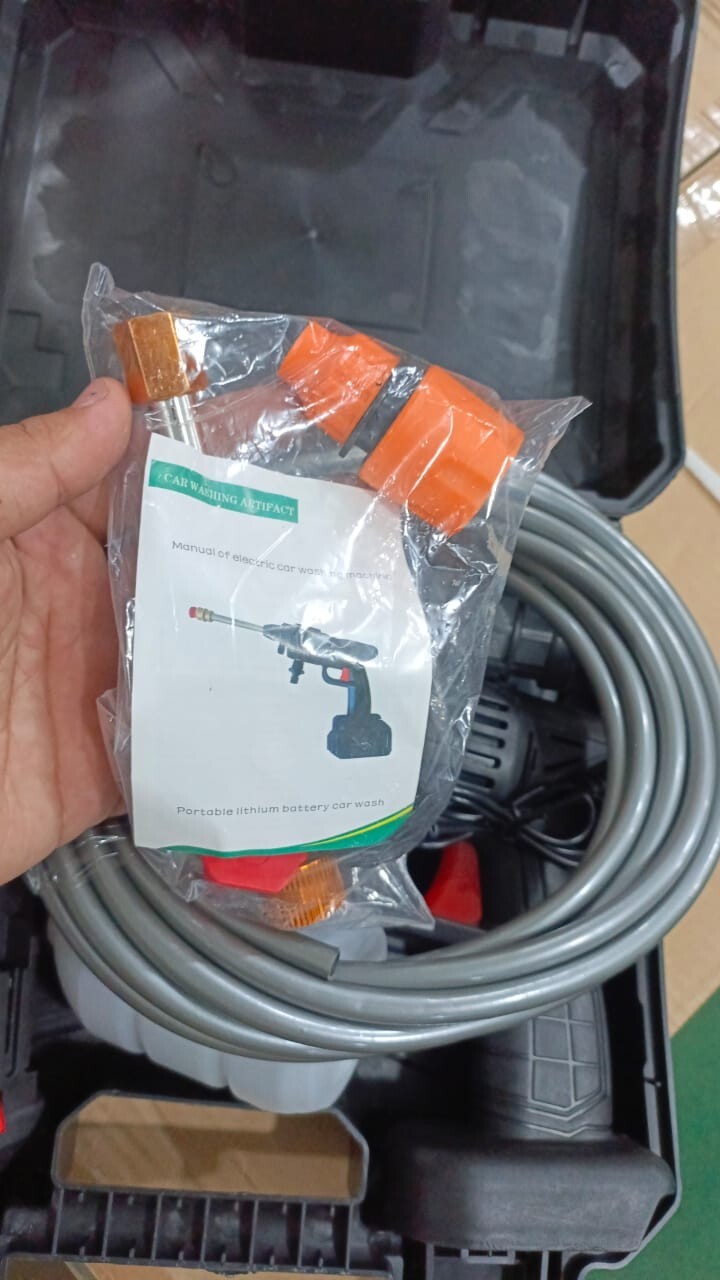 Portable Cordless Electric High Pressure Water Spray Gun Car Washer Cleaner Tool