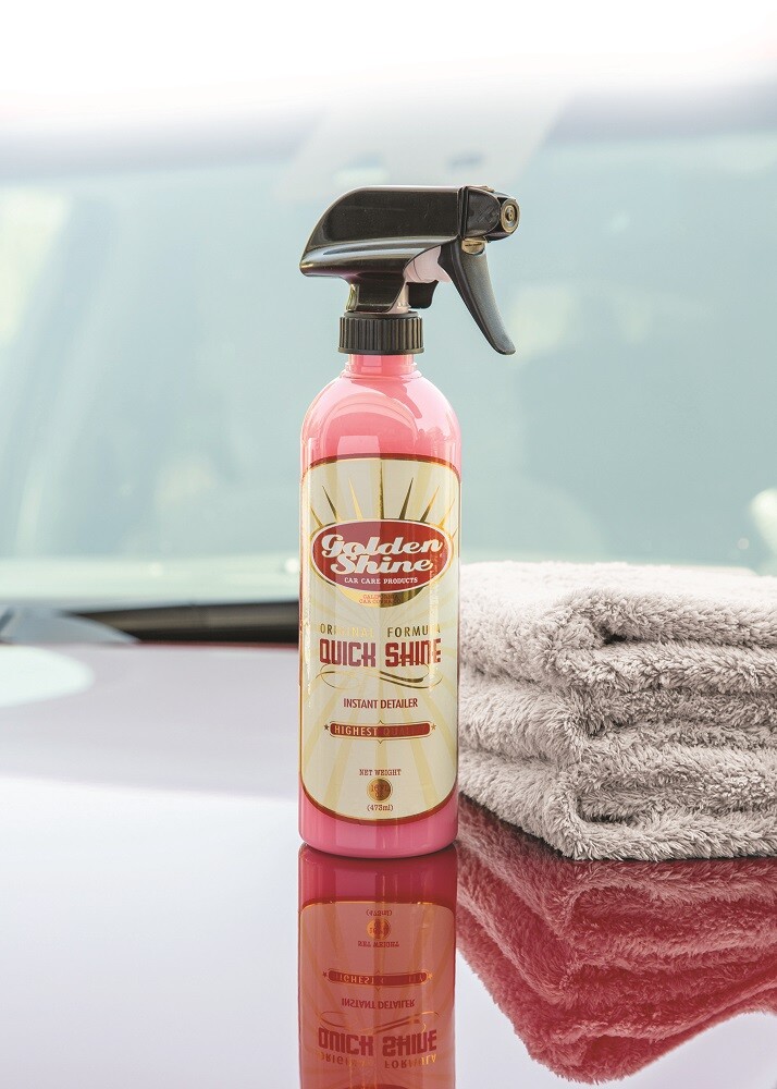 Golden Shine Car Care Quick Shine 16oz Detailing Kit w Microfiber Towels 10928K