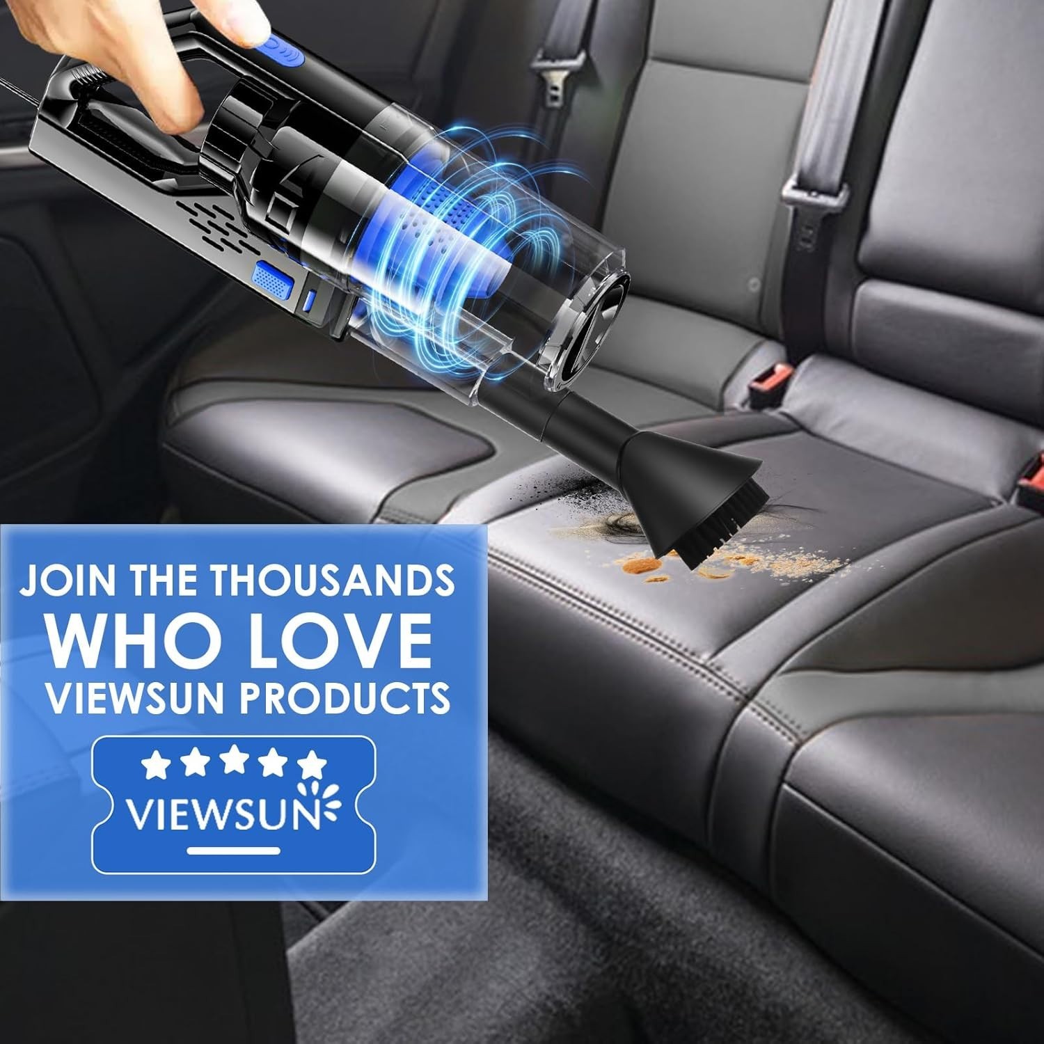 Comprehensive Car Detailing Kit with Handheld Vacuum & Multi-Angle Clean Tools!
