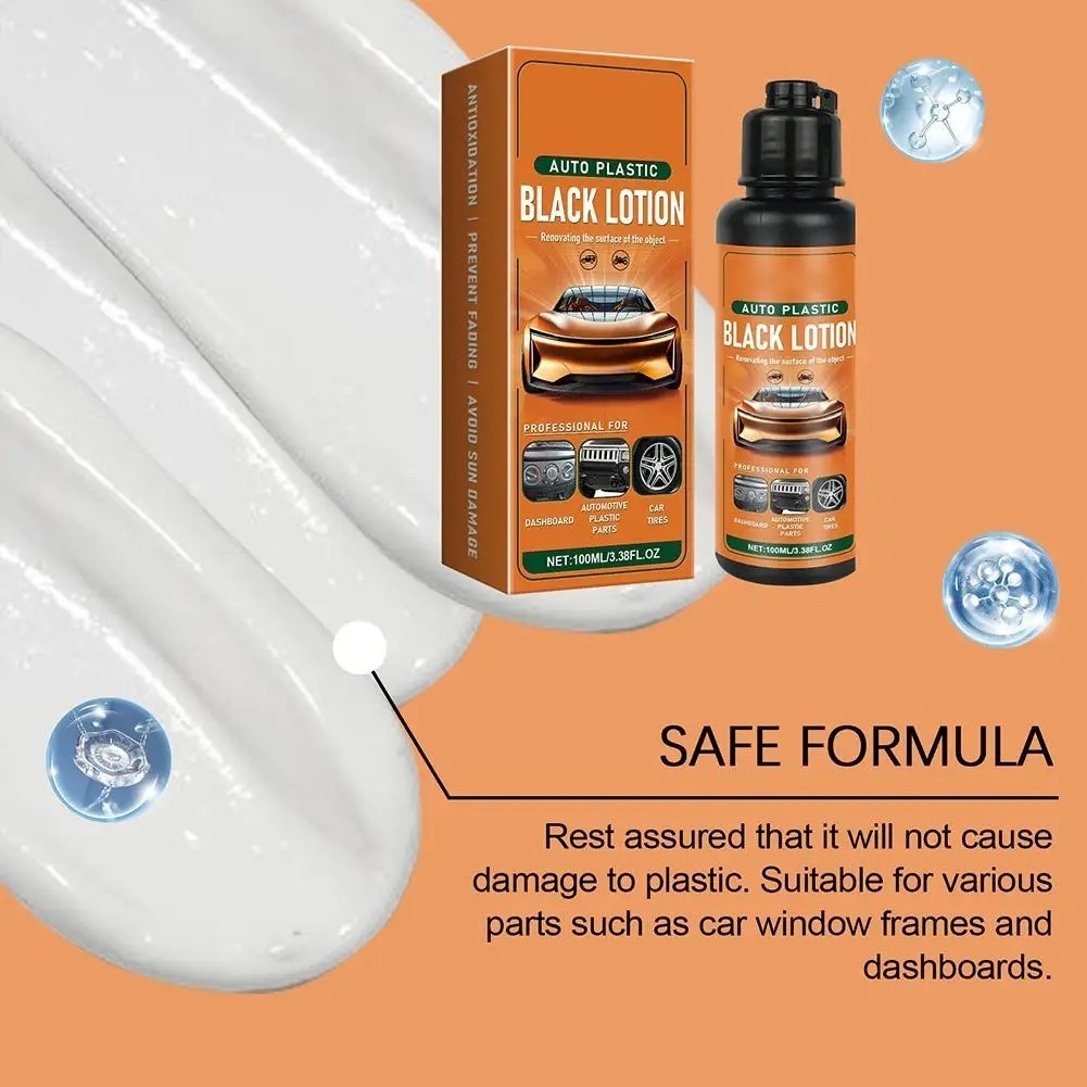 Auto Plastic Restorer Kit Car Interior Faded Plastic Rubber Care Lotion
