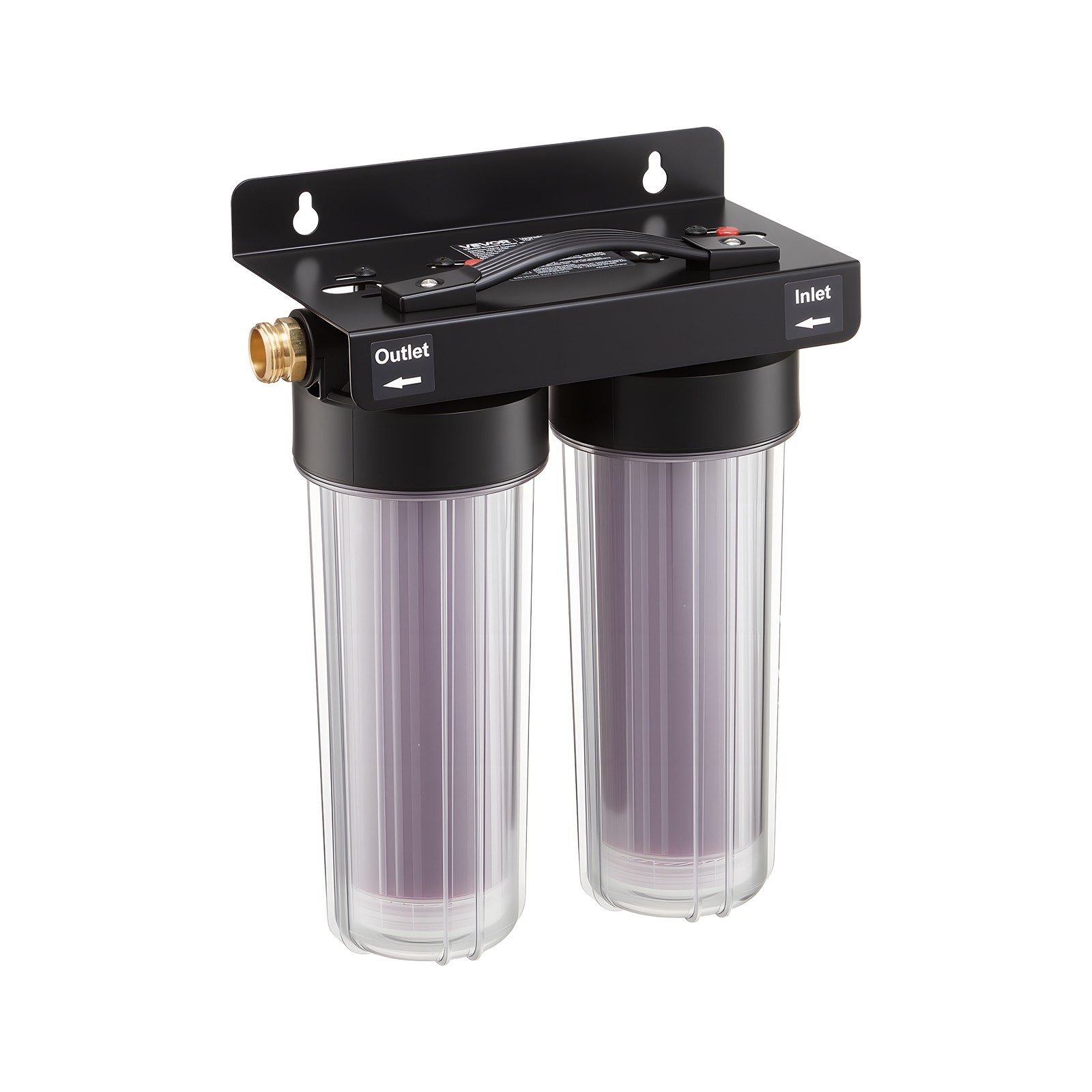 VEVOR Deionized Water System for Spotless Car Wash 2×0.5L Color Changing Resin