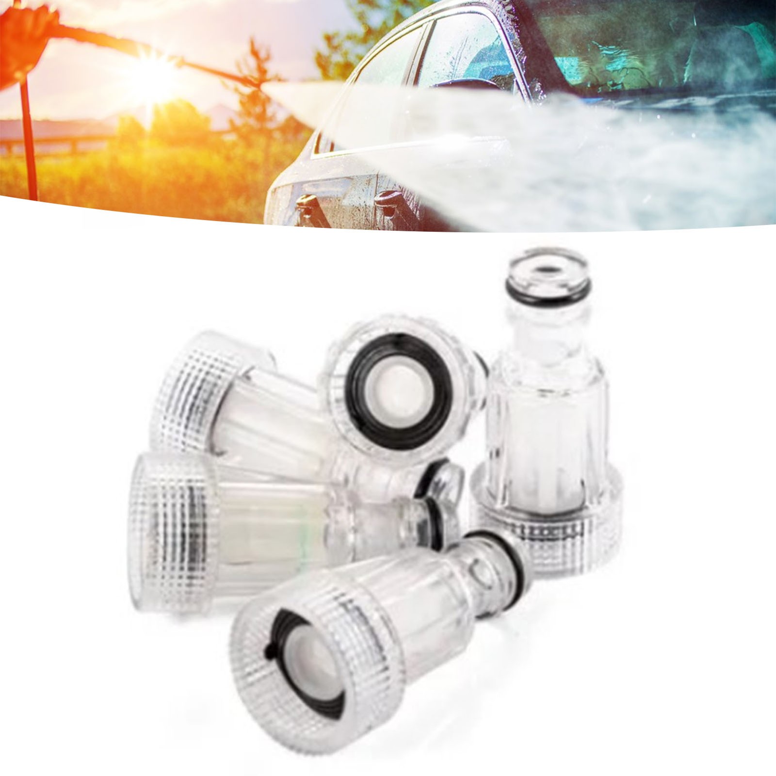 5 Pcs High Pressure Washer Water Filter Detachable Connection Tool For Car Washi
