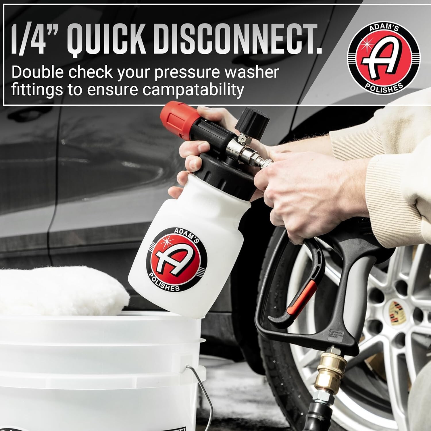 Ultimate Car Detailing Foam Cannon – Quick Connect Stainless Steel Design