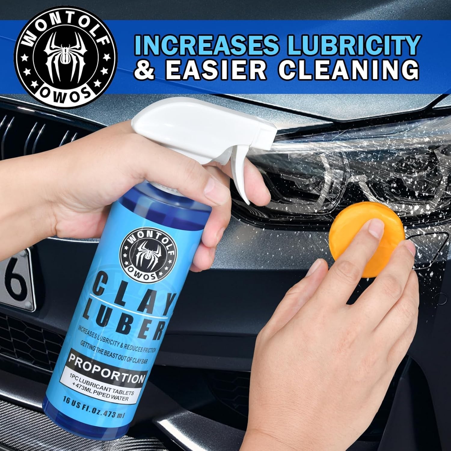 Clay Bar Kit, Complete Clay Bars Auto Detailing Clay Luber Lubricant Car Wash…