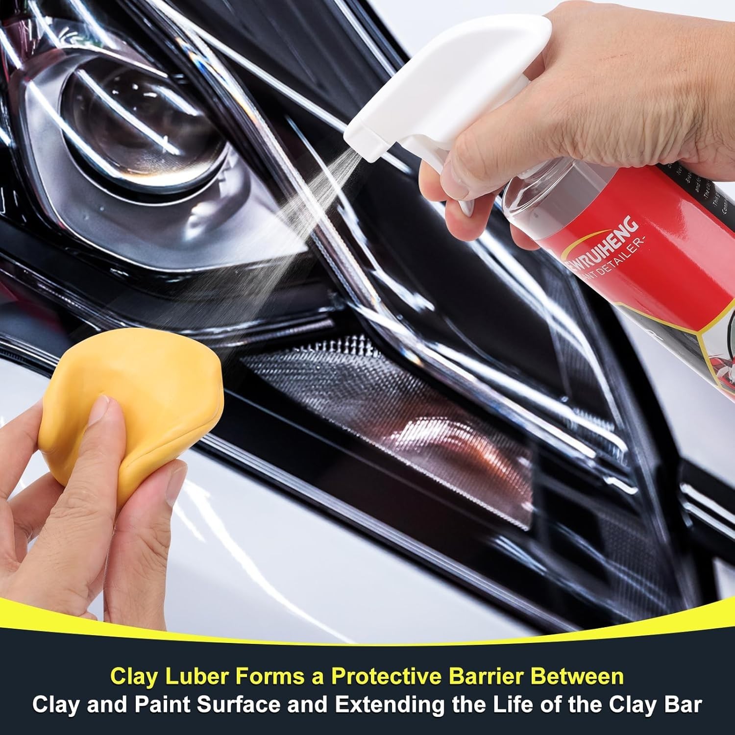 Car Clay Bars & Lubricant Kit: 4 Bars and 10 Tablets for Glossy Finish