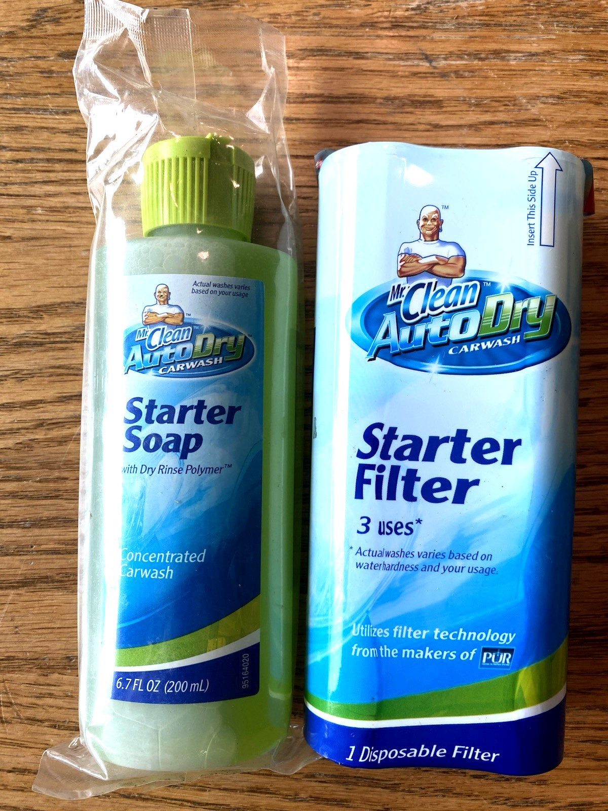 Mr. Clean Auto Dry Car Wash Starter Soap 6.7oz and Starter Filter New Sealed Set