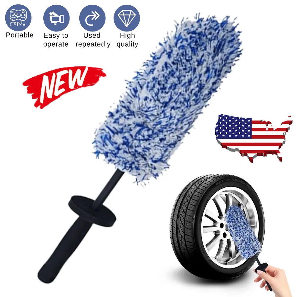 Wheel Brush Automotive Alloy Tire Cleaning Tool Details Seamless Soft Wool Brush