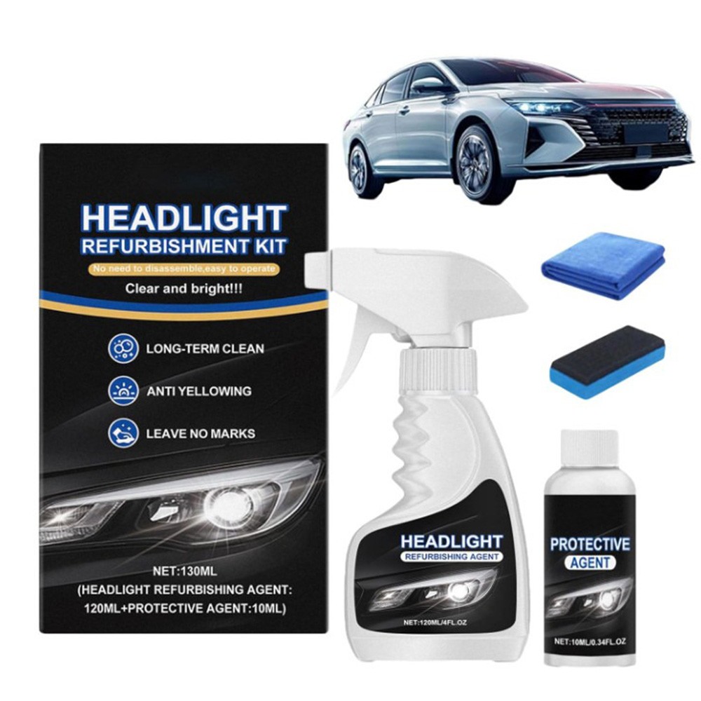 Automotive Headlamp Restoration Fluid Kit Car Headlamp Cleaner for All Vehicle