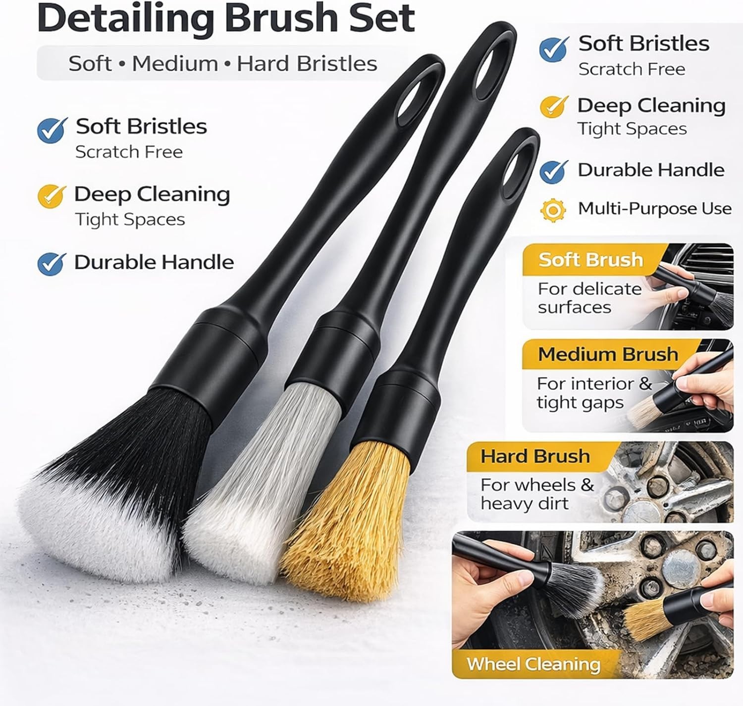 26Pcs Car Detailing Kit, Car Detailing Brush Set, Auto Detailing Drill Brush …