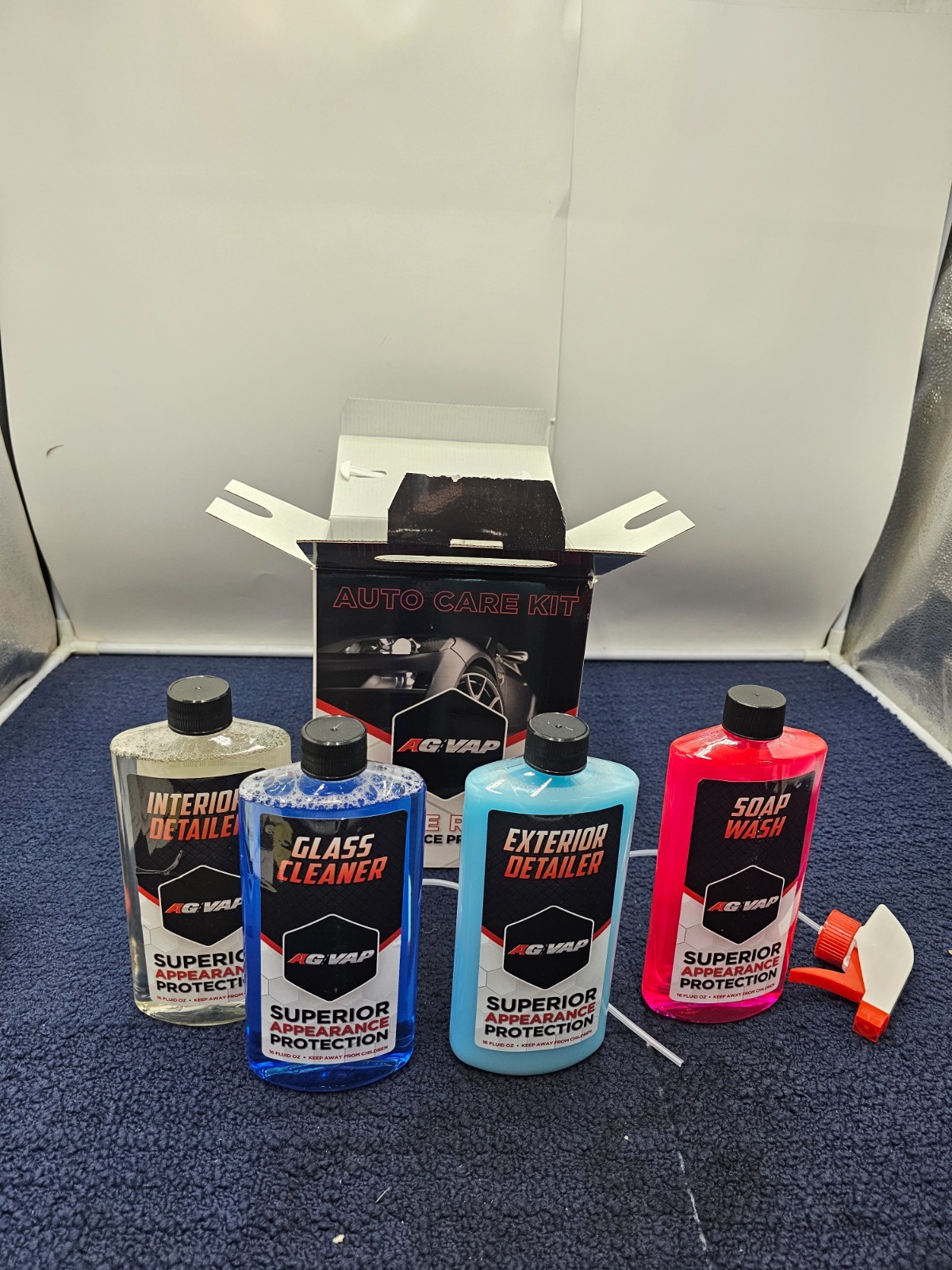 AG VAP Superior Appearance Auto Soap, Interior/Exterior Detailer & Glass Cleaner
