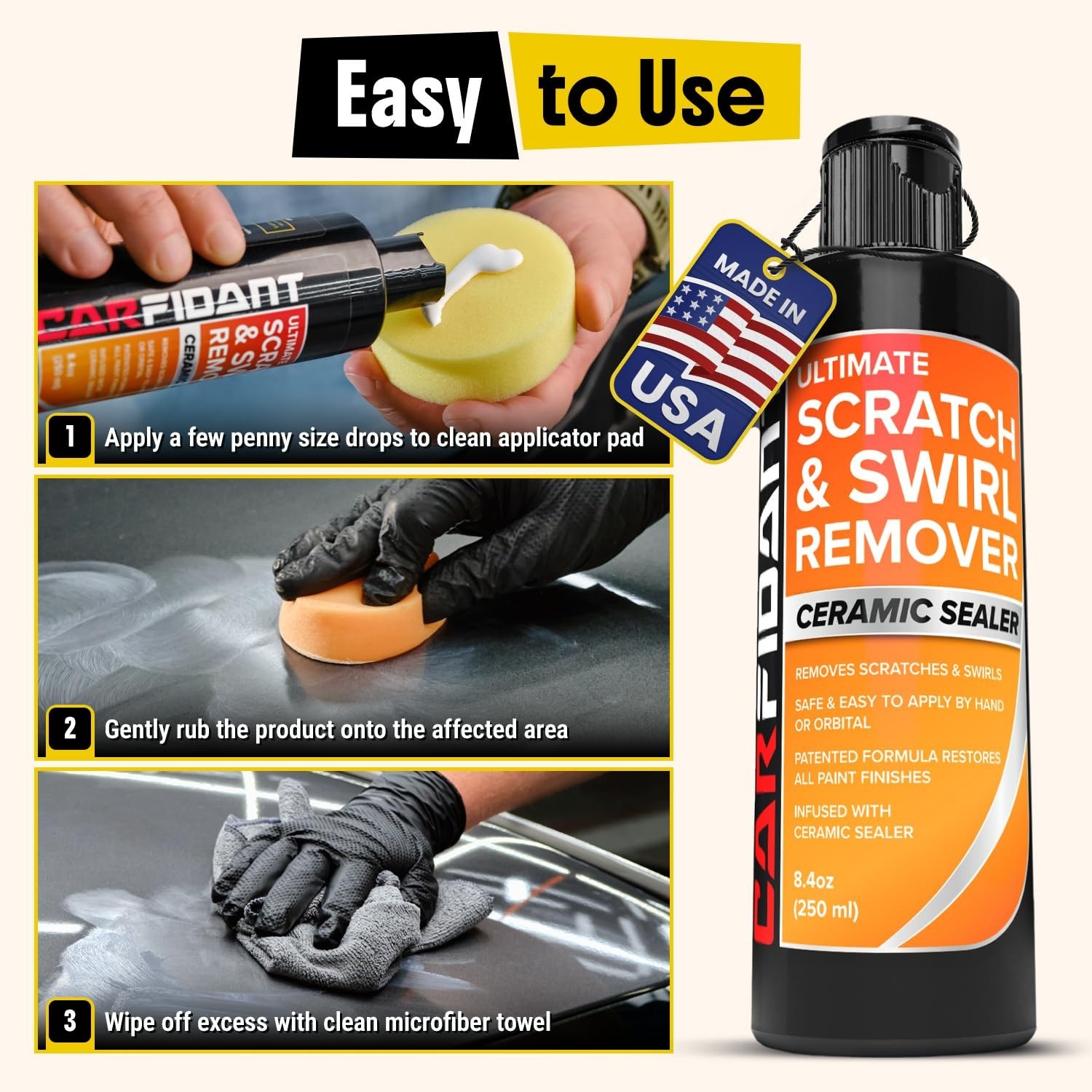 Scratch Repair and Swirl Remover – Car Paint Scratch Remover & Restorer Kit w…