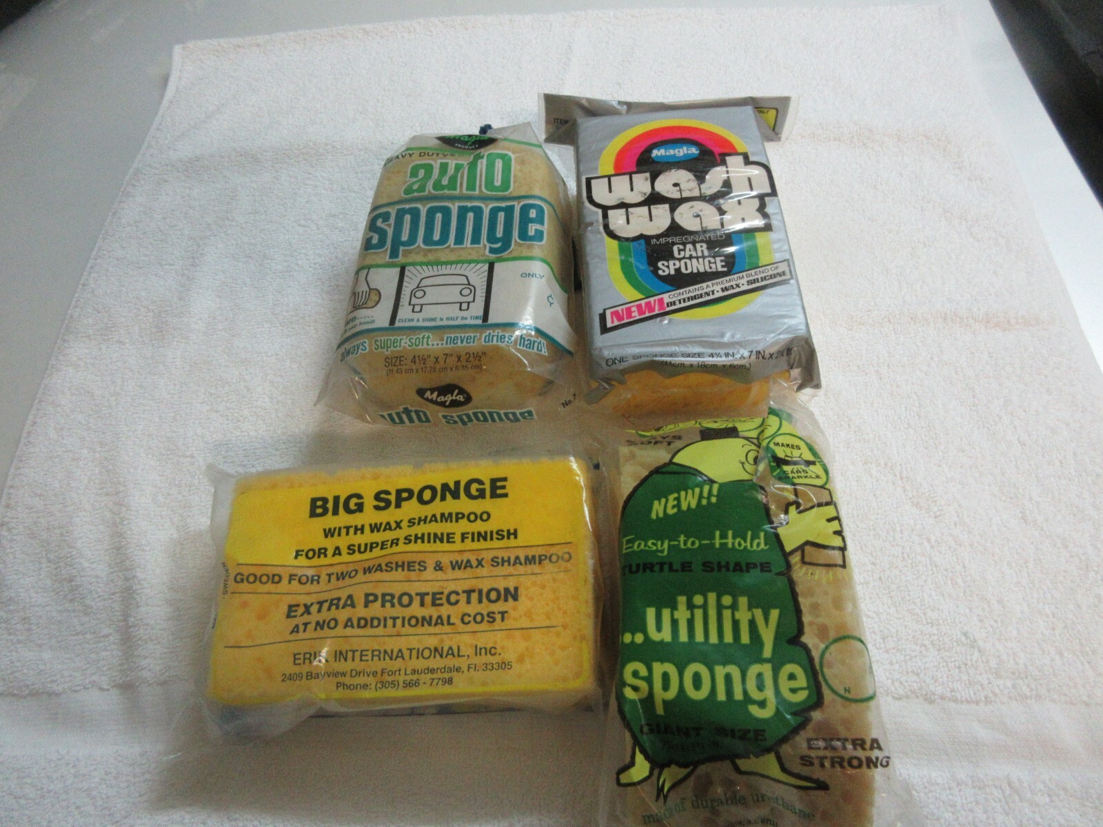 Automobile Car Wash Sponges Multi Purpose , Lot of 4 , New In Package