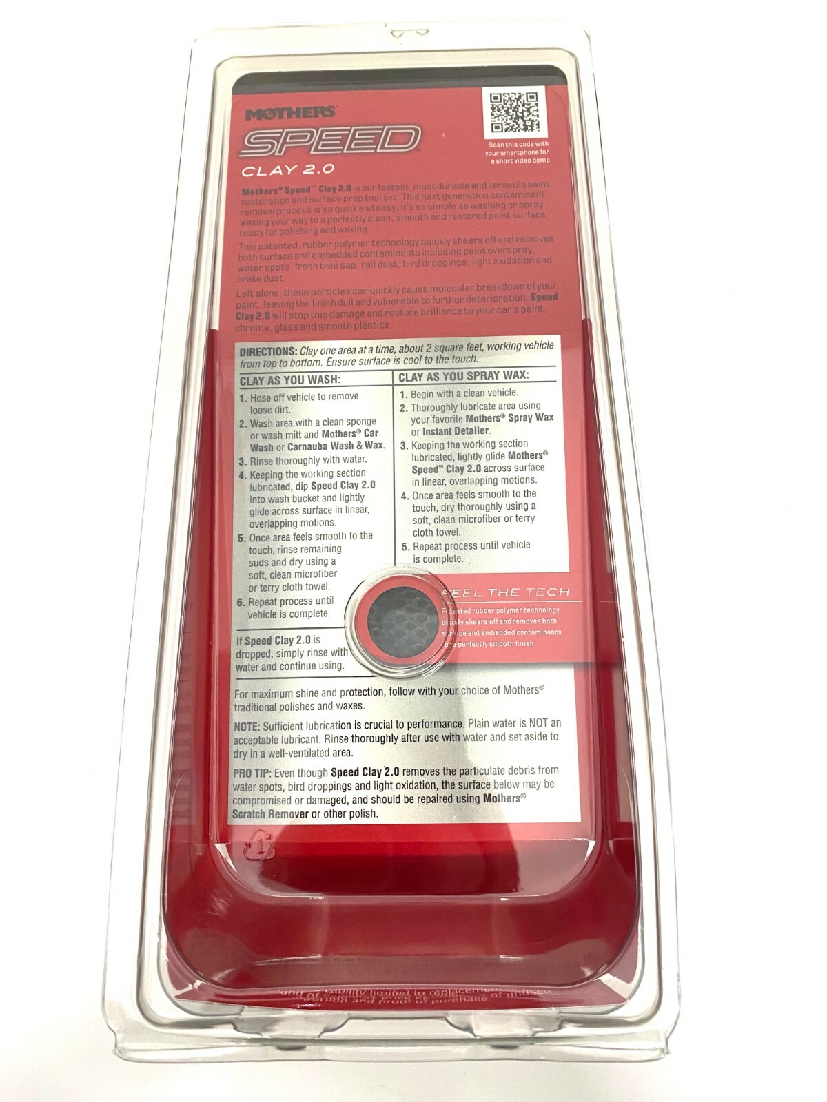 MOTHERS 17240 Speed Clay 2.0 -Paint & Surface Prep – Reusable – Smooth & Restore