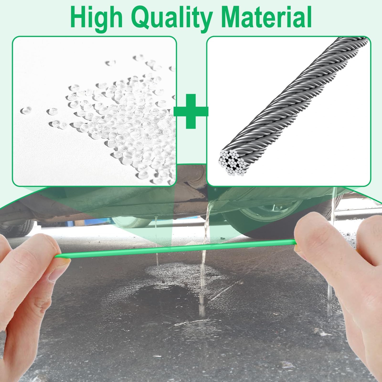 Auto Sunroof Drain Cleaning Tool, 120 Inch Flexible Tube 120