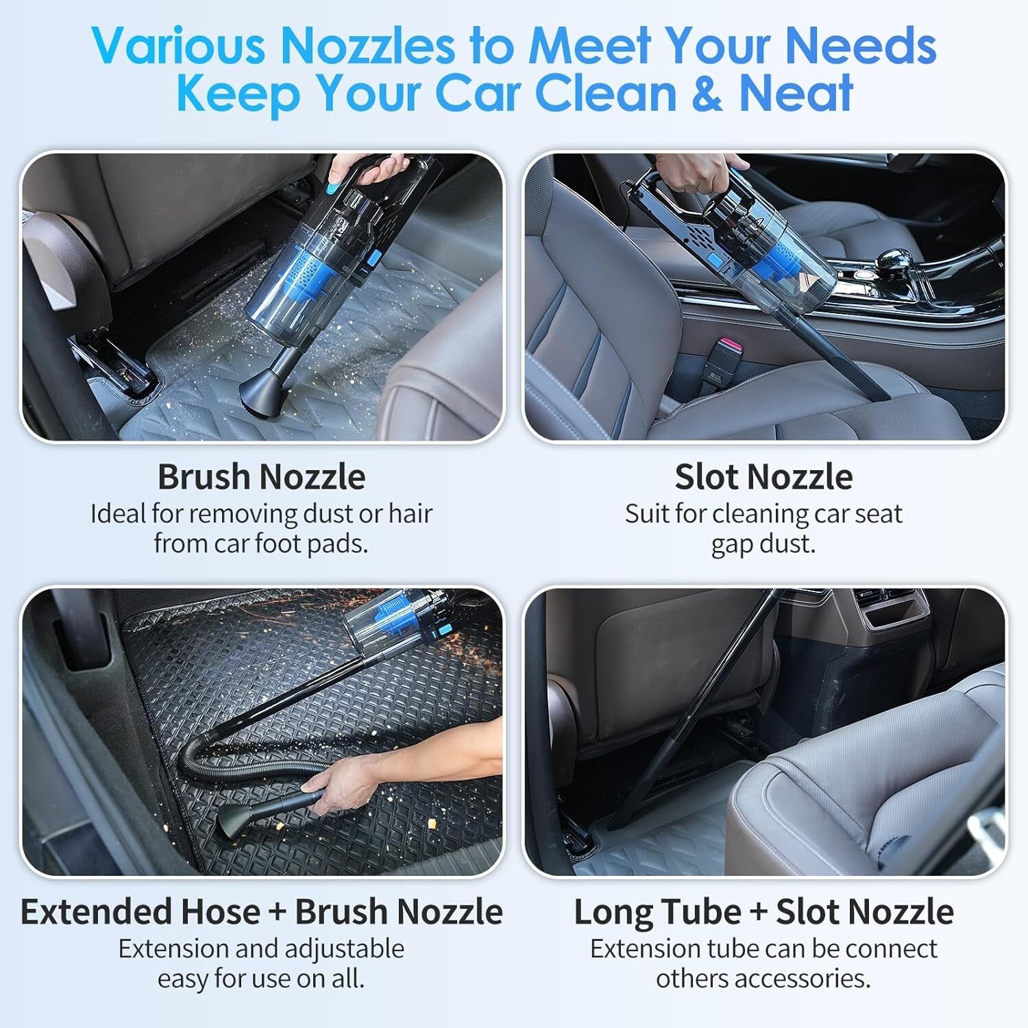 Car Detailing Kit Interior Cleaner, Car Interior Cleaning Kit with Handheld Car