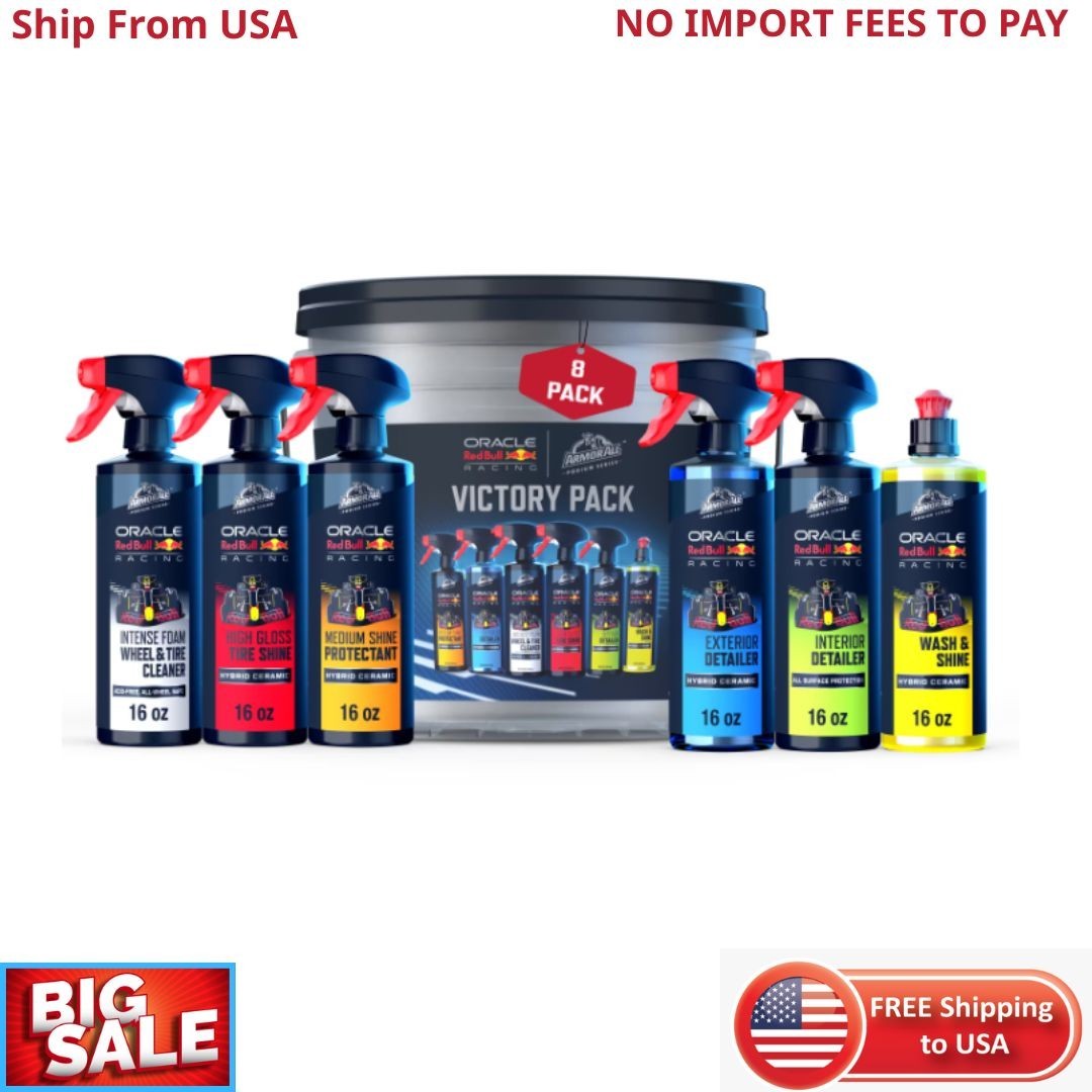 Armor All Podium Series Victory Pack Car Detailing Kit, 8-Piece Car Wash Bucket