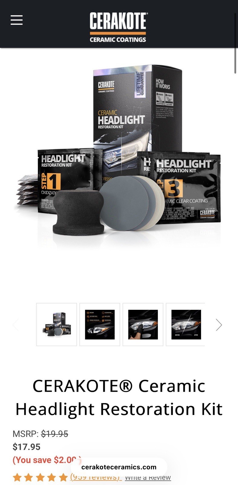cerakote exterior detailing kit