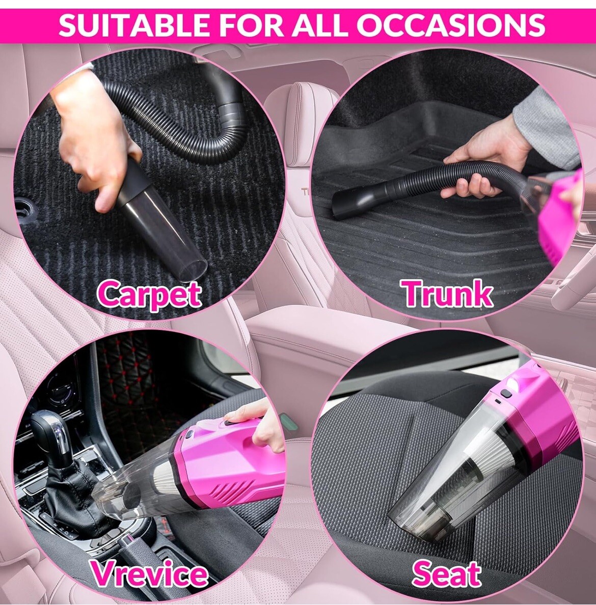 Complete Car Cleaning Kit – Interior Cleaner, Vacuum, Detailing Brush Set & More