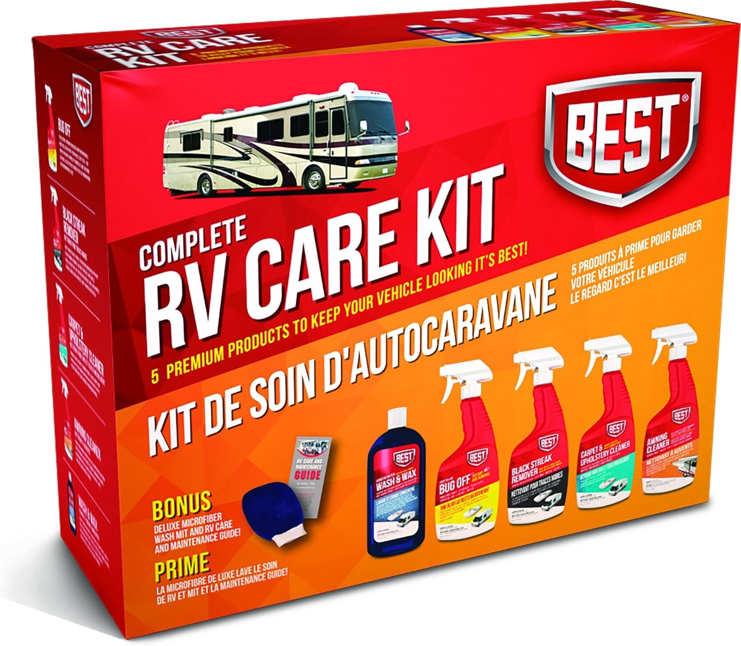 PROPACK 99001 Car Detailing Kit Includes 5 – 32oz bottles – Microfiber Wash Mitt