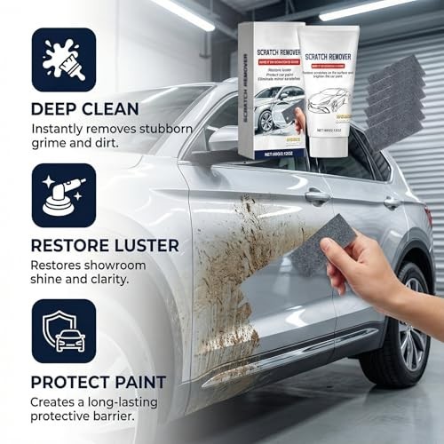 Car Scratch Remover Kit – Nano Sparkle Cloth, Quick & Easy Repair for All Colors