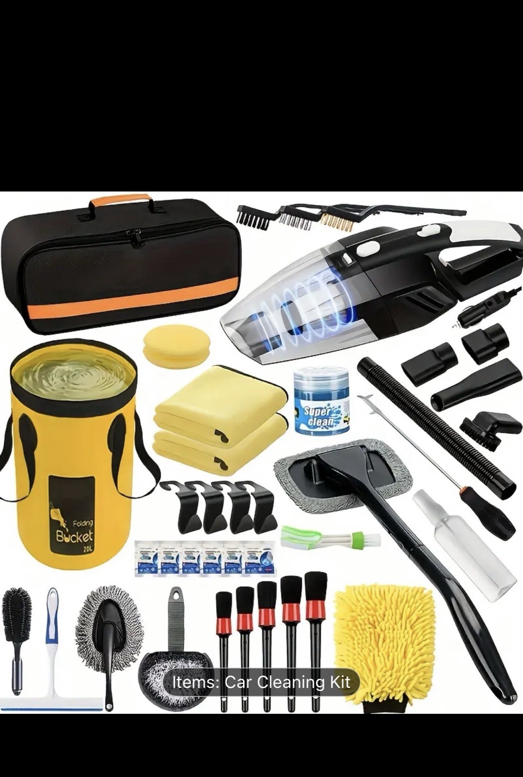 Professional, 41 Piece, Car Washing And Cleaning Kit