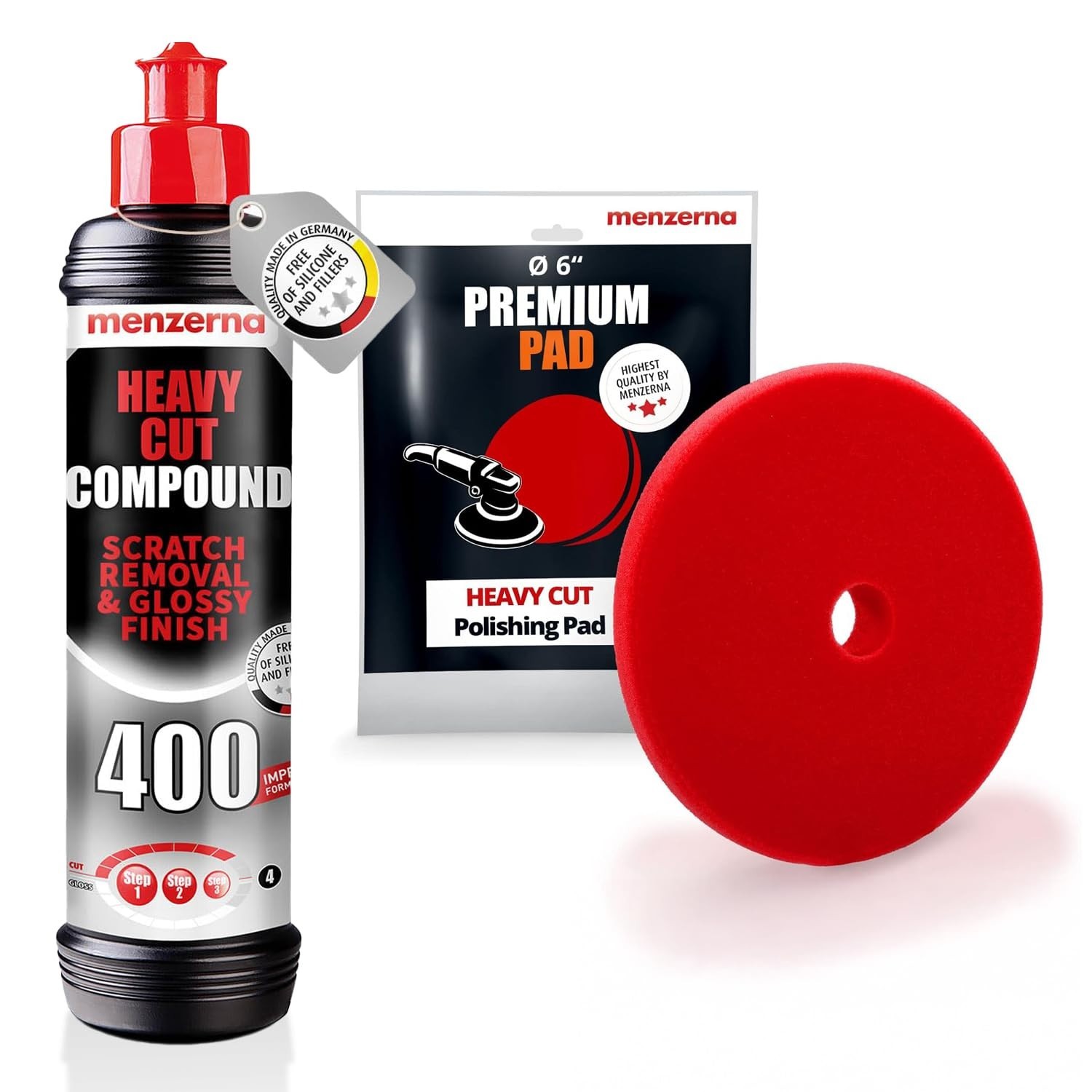 Deep Scratch and Swirl Remover Kit I Car polishing Set with Heavy Cut 400 16o…