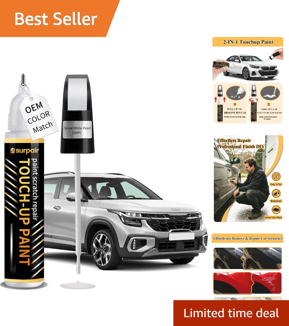 KIA Snow White Pearl Touch Up Paint – Rust Resistant 0.4 Fl Oz Repair Kit