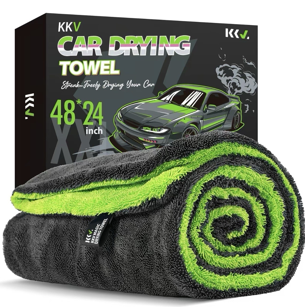 48×24” Full Size Drying Towel Double Sided Microfiber Car Cleaning Towel