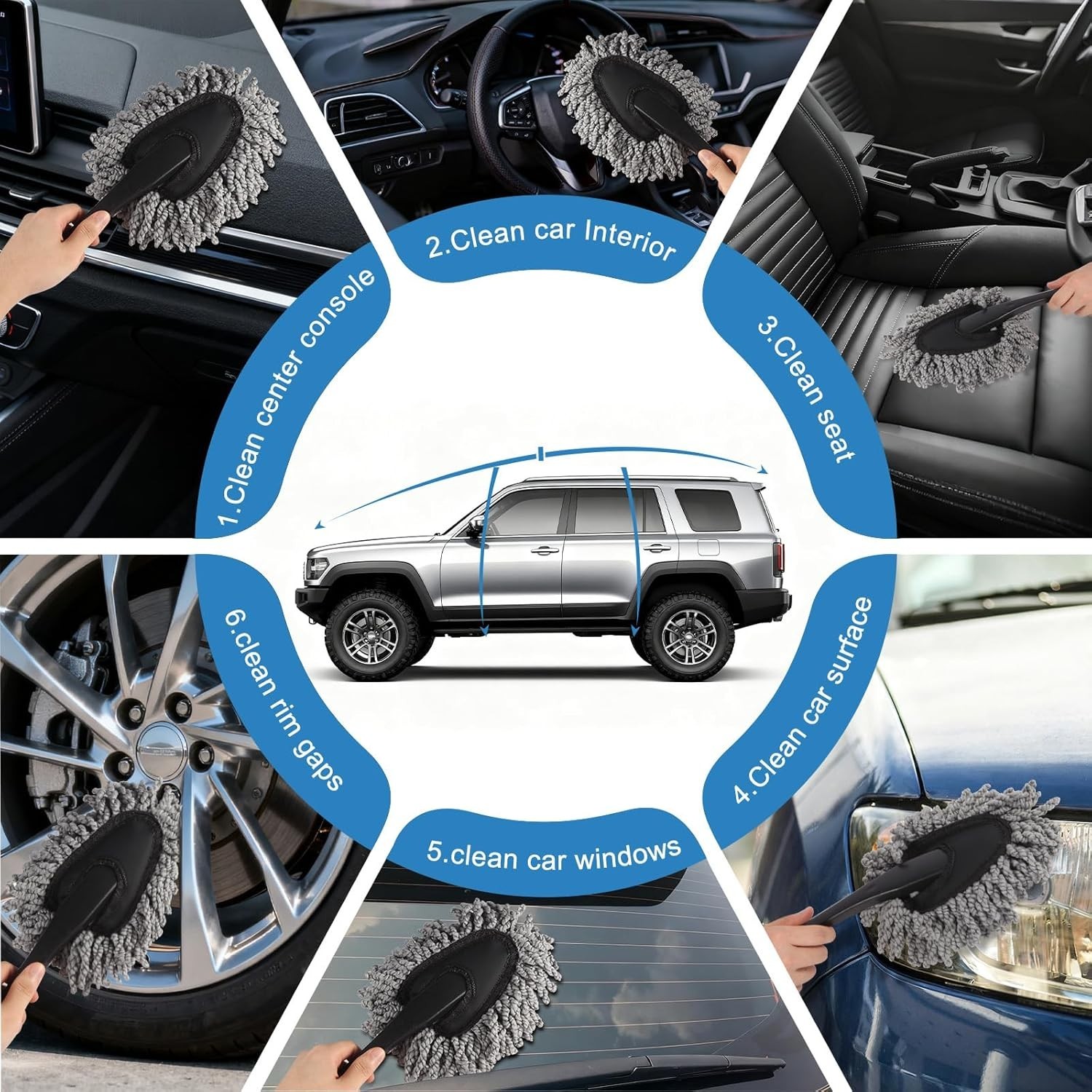 Car Detailing Brush Kit with Detail Brushes,Car Interior Detailing Brushe,Car…