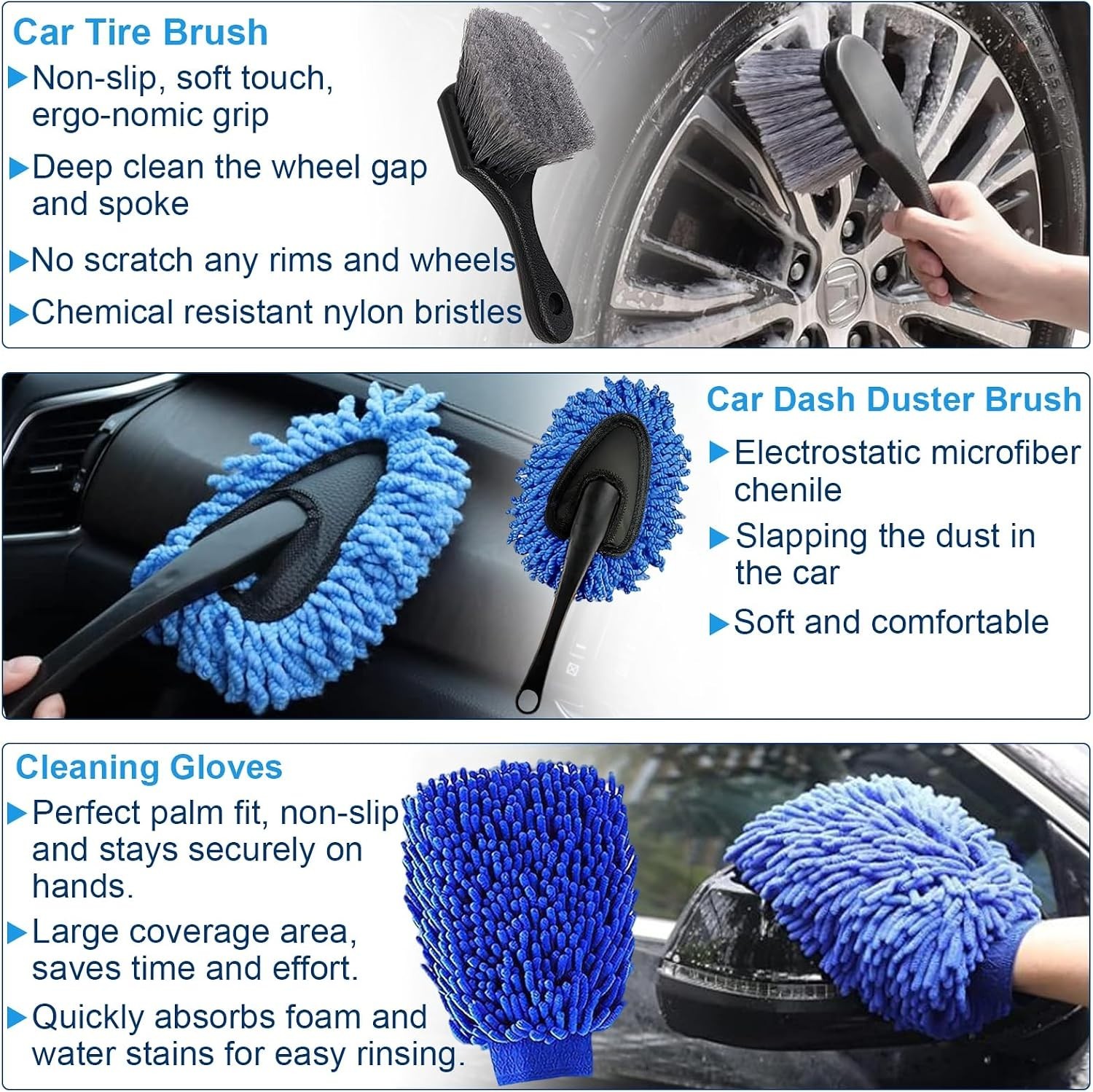 26PCS Car Detailing Kit, Car Detailing Brush Set, Car Cleaning Kit, Auto Deta…