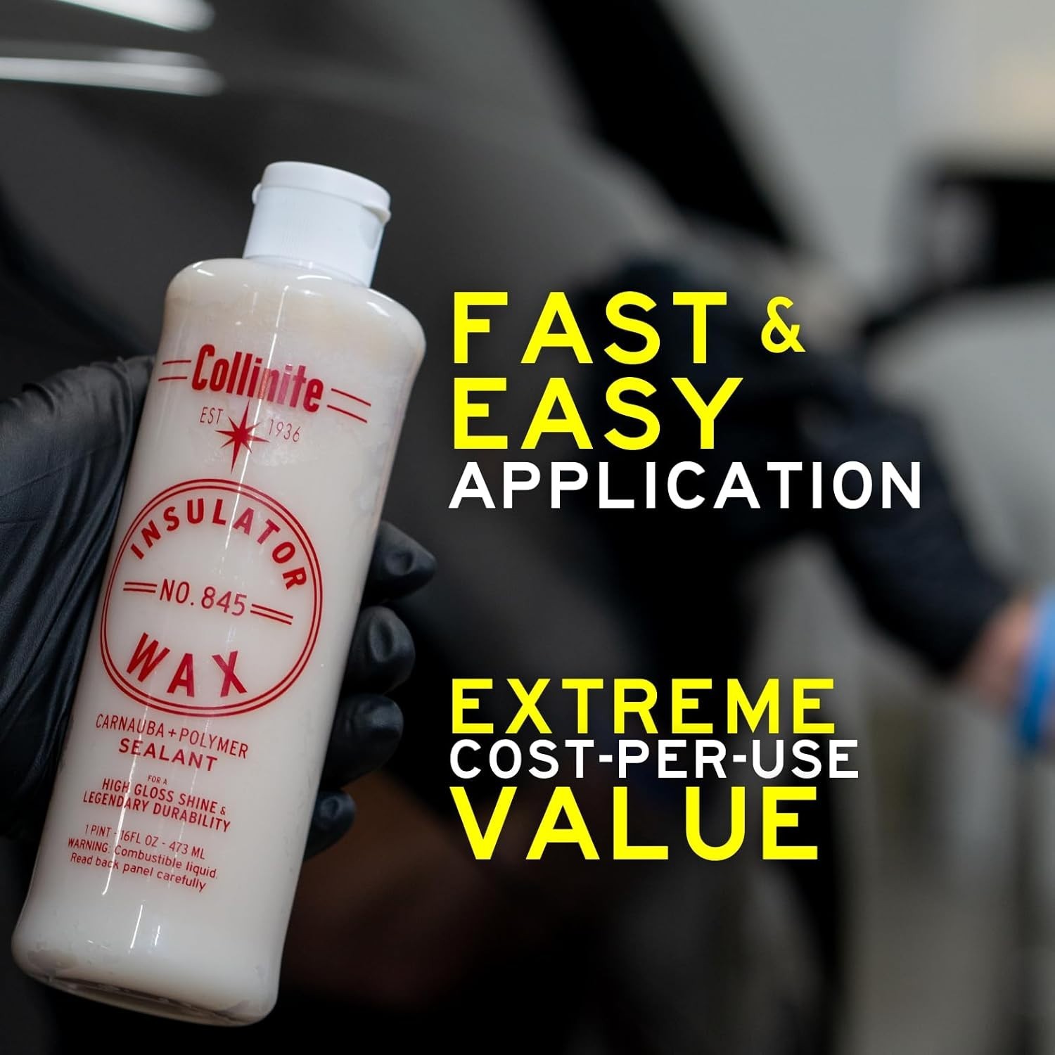 Ultimate No. 845 Car Wax with Microfiber Set – High Gloss & Water Beading