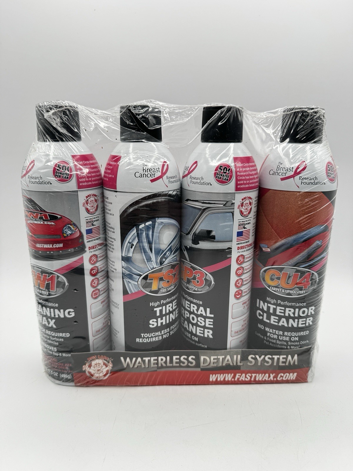 Fast Wax Waterless Detail System FW1 TS2 GP3 CU4 Wash Wax Tire Shine – NEW